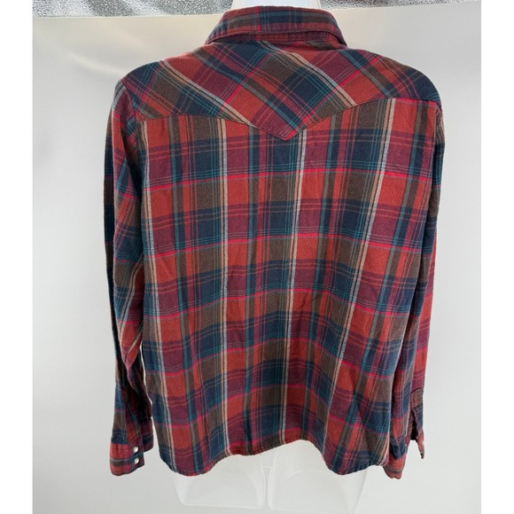 Wrangler Red and Blue Plaid Button-Down Shirt - Picture 8 of 8